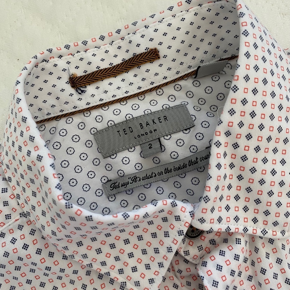 Ted Baker Patterned Short-Sleeved Button Down